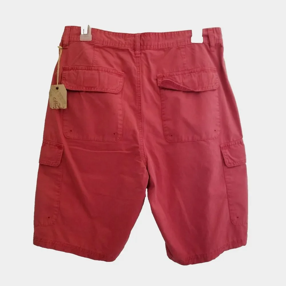 Madda Fella Shorts Mens 30 Red Cargo Inseam 10.5 New